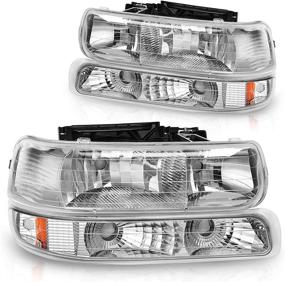 img 4 attached to DWVO Headlight Assembly Compatible With 99-02 Chevrolet Silverado 1500 2500/01-02 Chevy Silverado 1500HD 2500HD 3500HD/00-06 Chevy Tahoe Suburban 1500 2500 (Not For GMC)