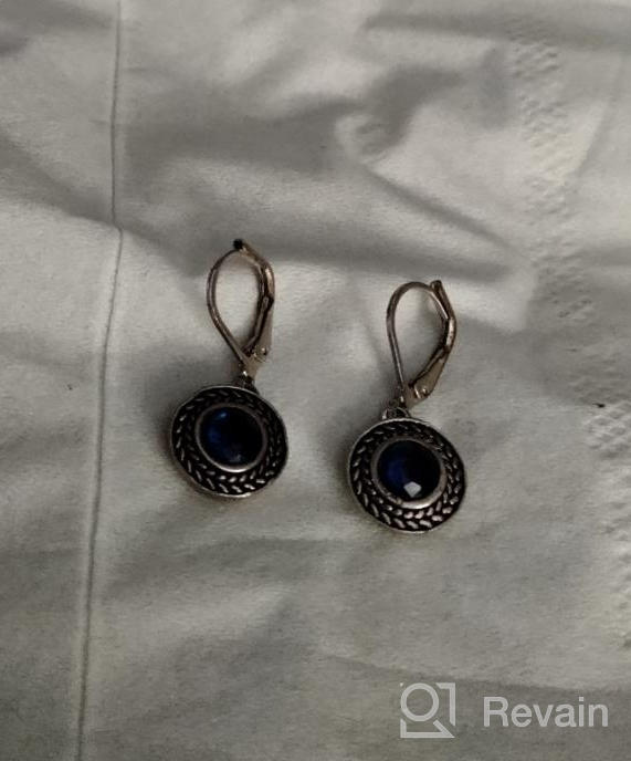 img 1 attached to Women's Handmade Stainless Steel Silver Lever-Back Dangle Drop Earrings with Swarovski Crystals review by David Bartan