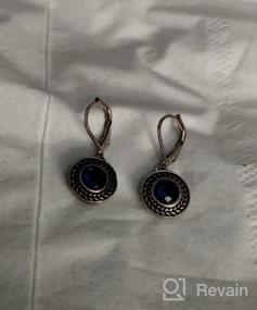 img 7 attached to Women's Handmade Stainless Steel Silver Lever-Back Dangle Drop Earrings with Swarovski Crystals