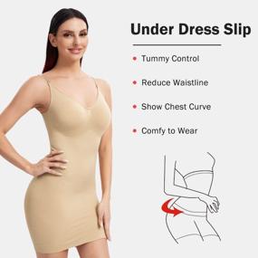 img 4 attached to Flaunt Your Curves With JOYSHAPER Women'S Tummy Control Shapewear Slips - Seamless And Full Length For Effortless Glamour Under Dresses