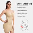 flaunt your curves with joyshaper women's tummy control shapewear slips - seamless and full length for effortless glamour under dresses logo