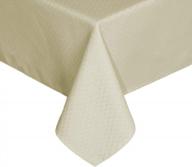 ufriday rectangle tablecloth water-repellent fabric, spill proof & stain resistant, durable home & kitchen table cover - ivory 60" x 120 logo