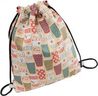 cute drawstring bag: women's hiking backpack & gym daypack by toperin logo