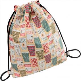 img 4 attached to Симпатичная сумка на шнурке: женский походный рюкзак и спортивный рюкзак от TOPERIN