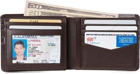 img 2 attached to 📚 Efficient Organization: Alpine Swiss Capacity Passcase Divided Men's Wallet for Wallets, Card Cases & Money Organizers