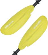 adjustable kayak paddle with reinforced fiberglass blades and lightweight aluminum shaft - ideal for kayaking, boating, and oar activities. comes with premium paddle leash - woowave logo