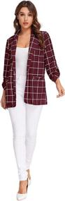 img 3 attached to 👚 Milumia Women's Blazer Sleeve Jacket - Women's Clothing Suiting & Blazers Collection