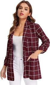 img 2 attached to 👚 Milumia Women's Blazer Sleeve Jacket - Women's Clothing Suiting & Blazers Collection