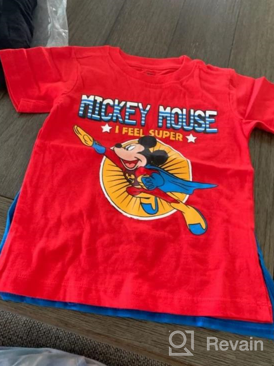 img 1 attached to Disney Boys' Mickey Mouse Super Short Sleeve Cape T-Shirt: Unleash Your Inner Superhero! review by Chris Wagner