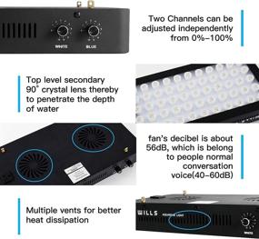 img 1 attached to 🐠 WILLS Dimmable 165W Aquarium Lights: Full Spectrum LED for Vibrant Freshwater and Saltwater Fish Tanks – Perfect for Growing Coral Reefs!