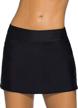 women's high waisted bikini bottom skirt tummy control swimwear a line swimsuit by septangle logo
