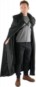 img 3 attached to 🧥 Northern Winter Lord Cosplay Cloak, Black, Medium - Encore Costumes