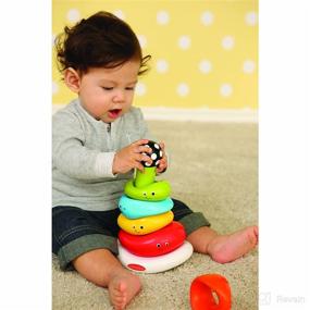 img 3 attached to 🌈 Infantino Funny Faces Ring Stacker: Colorful Baby and Toddler Toys Promoting Motor Skills Development - 5 Pieces