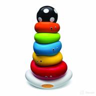 🌈 infantino funny faces ring stacker: colorful baby and toddler toys promoting motor skills development - 5 pieces логотип