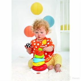 img 1 attached to 🌈 Infantino Funny Faces Ring Stacker: Colorful Baby and Toddler Toys Promoting Motor Skills Development - 5 Pieces