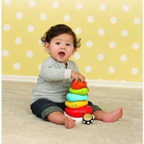 img 2 attached to 🌈 Infantino Funny Faces Ring Stacker: Colorful Baby and Toddler Toys Promoting Motor Skills Development - 5 Pieces