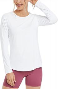 img 4 attached to Women'S UPF 50+ Workout Shirts Sun Protection Quick Dry Long Sleeve Activewear Tee Tops