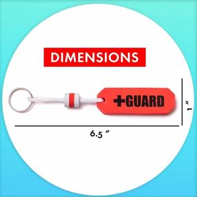 img 3 attached to 2 PACK - Mini Guard Rescue Float Keychain - Waterproof - Premium Long Lasting Materials - Great For Outdoors And Swimming Guard Personnel