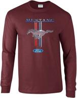 ford mustang t shirt stripes long sleeve black xxl automotive enthusiast merchandise in apparel logo