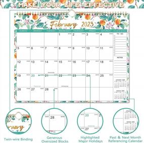 img 2 attached to 2023 Wall Calendar – Jan. 2023 - Dec. 2023, 12 Monthly Hanging Calendar 2023 Planner, 15" X 11.5", Spiral Twin-Wire Binding, Thick Paper, Ample Writing Space With Large Blocks, To-Do Lists ＆ Notes