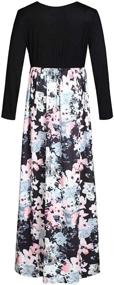 img 2 attached to 🌺 HMBEIXYP Sleeve Floral Casual Pockets Girls' Clothing and Dresses: Trendy, Practical and Stylish Options for Young Fashionistas!