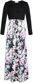 img 3 attached to 🌺 HMBEIXYP Sleeve Floral Casual Pockets Girls' Clothing and Dresses: Trendy, Practical and Stylish Options for Young Fashionistas!