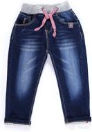 little-guest baby girls drawstring jeans toddler straight pants pull-on g115 логотип