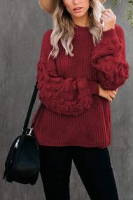 img 3 attached to Stay Cozy In Style: Kisscynest Women'S Oversized Pullover Sweater