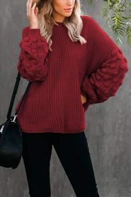 img 1 attached to Stay Cozy In Style: Kisscynest Women'S Oversized Pullover Sweater