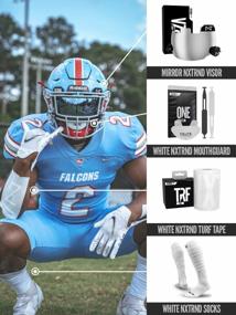 img 2 attached to Extra Wide Football Turf Tape - Nxtrnd TRF Athletic Kinesiology Tape, Waterproof Sports Tape For Arms, Ultra Sticky White Kinesio Taping.