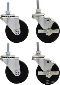 img 1 attached to 🔒 Allstar Performance ALL10163 3" Standard Duty Cradle Locking Wheel Kit, (Pack of 4) - Secure Your Cradle with this Heavy-Duty Wheel Kit