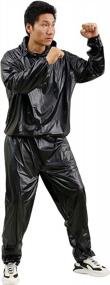 img 3 attached to Plus Size Exercise Sauna Sweat Suit For Men And Women - Heavy Duty Gym Workout Sauna Jacket And Pants