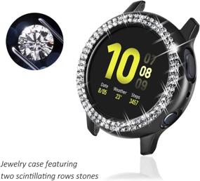 img 2 attached to Чехол Surace Galaxy Watch Active 2 40 мм, защитный чехол Bling Frame, совместимый с Samsung Galaxy Watch Active 2 (5 упаковок, розовое золото / розовое золото / черный / серебристый / прозрачный) -40 мм