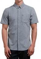 volcom everett oxford modern sleeve: stylish men's clothing and shirts to elevate your wardrobe logo