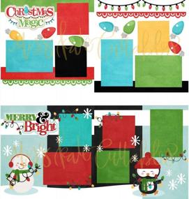 img 2 attached to Two Printed Layouts - Christmas Magic & Merry And Bright - 2-2 Page 12"X12" & 2 Duplicate 6"X6" Bonus Scrapbook Layouts On 80Lb Specialty Paper - Exclusive Original Matching KIT- Miss Kate Cuttables