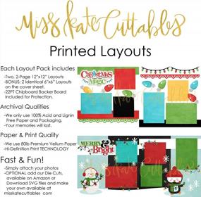 img 1 attached to Two Printed Layouts - Christmas Magic & Merry And Bright - 2-2 Page 12"X12" & 2 Duplicate 6"X6" Bonus Scrapbook Layouts On 80Lb Specialty Paper - Exclusive Original Matching KIT- Miss Kate Cuttables