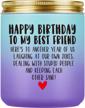 gspy best friend birthday candle - top birthday gifts for best friend, bff, women, men - unique funny happy birthday gifts, perfect for coworkers, besties and close friends logo
