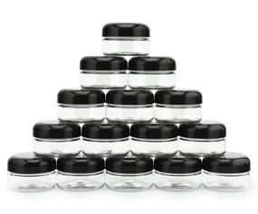 img 4 attached to 2-Ounce Clear Plastic Jars (15-Pack): Ideal Containers for Cosmetics and Food | Domed Lids Included