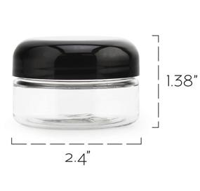 img 1 attached to 2-Ounce Clear Plastic Jars (15-Pack): Ideal Containers for Cosmetics and Food | Domed Lids Included