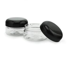 img 2 attached to 2-Ounce Clear Plastic Jars (15-Pack): Ideal Containers for Cosmetics and Food | Domed Lids Included