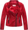 fashionable and durable: ljyh girls faux leather quilted shoulder motorcycle jackets logo