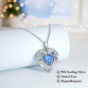 img 3 attached to Sparkling Heart-Shaped Necklace: Perfect Gift For Mom, Sister, Or Girlfriend On Christmas, Birthday, Valentine'S Day, Or Wedding - Sterling Silver With Cubic Zirconia