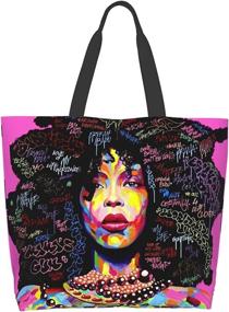 img 4 attached to Wtonlaide Glasses Shoulder Printed Shopping Women's Handbags & Wallets at Totes