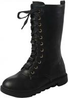 stay stylish and dry with ppxid's waterproof leather combat boots for girls logo