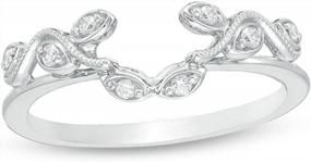 img 4 attached to 10K White Gold 1/10 Cttw Diamond Vintage-Style Solitaire Enhancer Ring Wrap - IJ/12