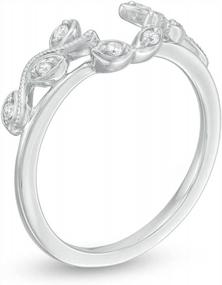 img 3 attached to 10K White Gold 1/10 Cttw Diamond Vintage-Style Solitaire Enhancer Ring Wrap - IJ/12