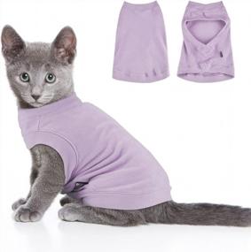 img 4 attached to Cozy And Warm: Soft Fleece Dog Sweatshirt For Small To Medium-Sized Dogs And Cats In Cold Weather