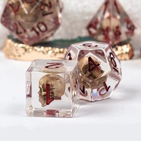 img 2 attached to D&D Skull Dice Set For Dungeons And Dragons RPG MTG And Table Games - UDIXI Polyhedral Dice Set - Ideal For DND, D&D Dice Set, And Other Gaming Needs