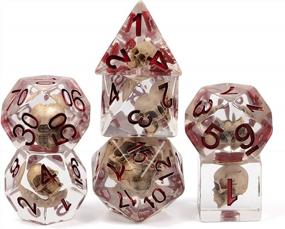 img 4 attached to D&D Skull Dice Set For Dungeons And Dragons RPG MTG And Table Games - UDIXI Polyhedral Dice Set - Ideal For DND, D&D Dice Set, And Other Gaming Needs
