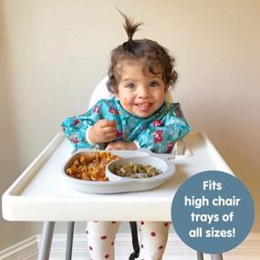 img 1 attached to Sage Spoonfuls' 100% Silicone Plates: Stay-Put & Divided, Perfect For Babies & Toddlers - Set Of 2, Sage & Slate